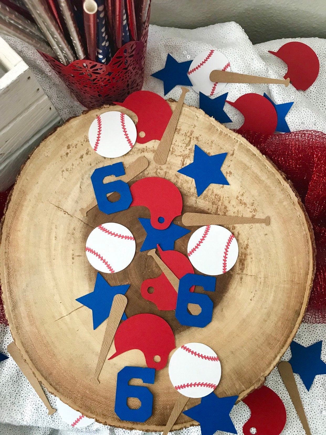 50 Pieces Baseball Confetti