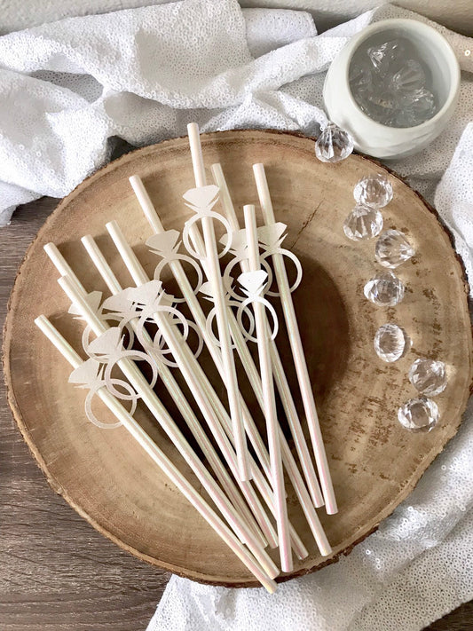 Glitter Ring Straws