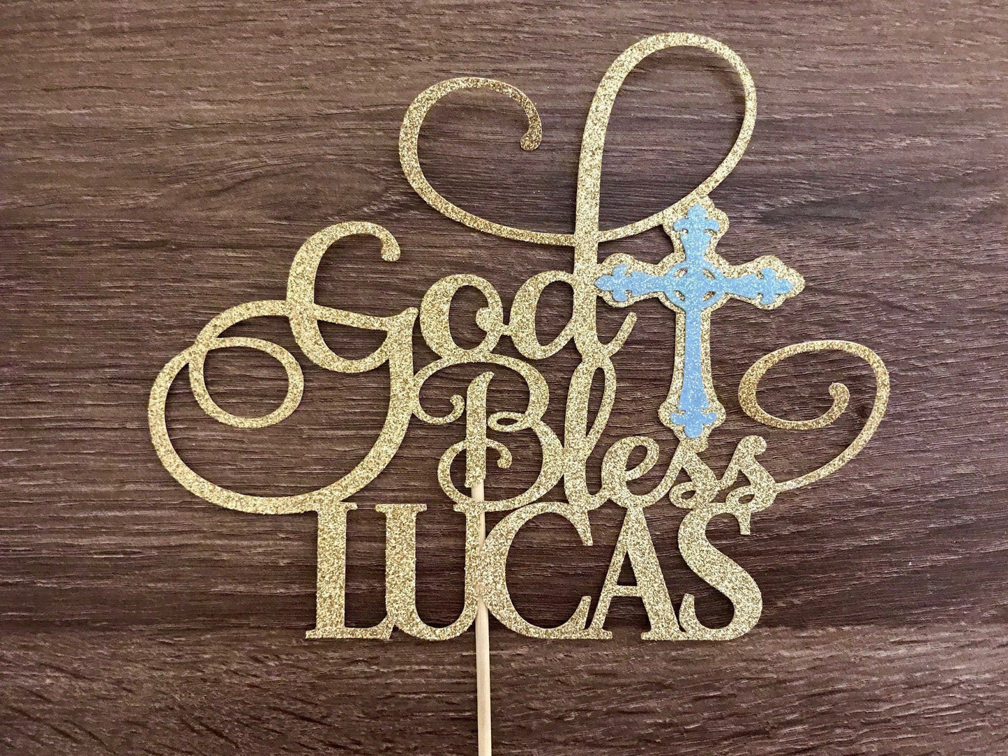 Communion Cake Topper| Communion Party Decor| God Bless Cake Topper| God Bless Decorations| Baptism| Confirmation| Religious Toppers|