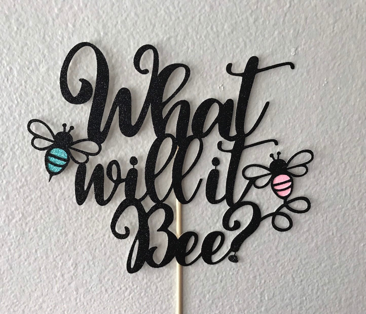 What Will It Bee Gender Reveal Cake Topper