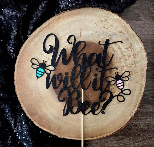 What Will It Bee Gender Reveal Cake Topper