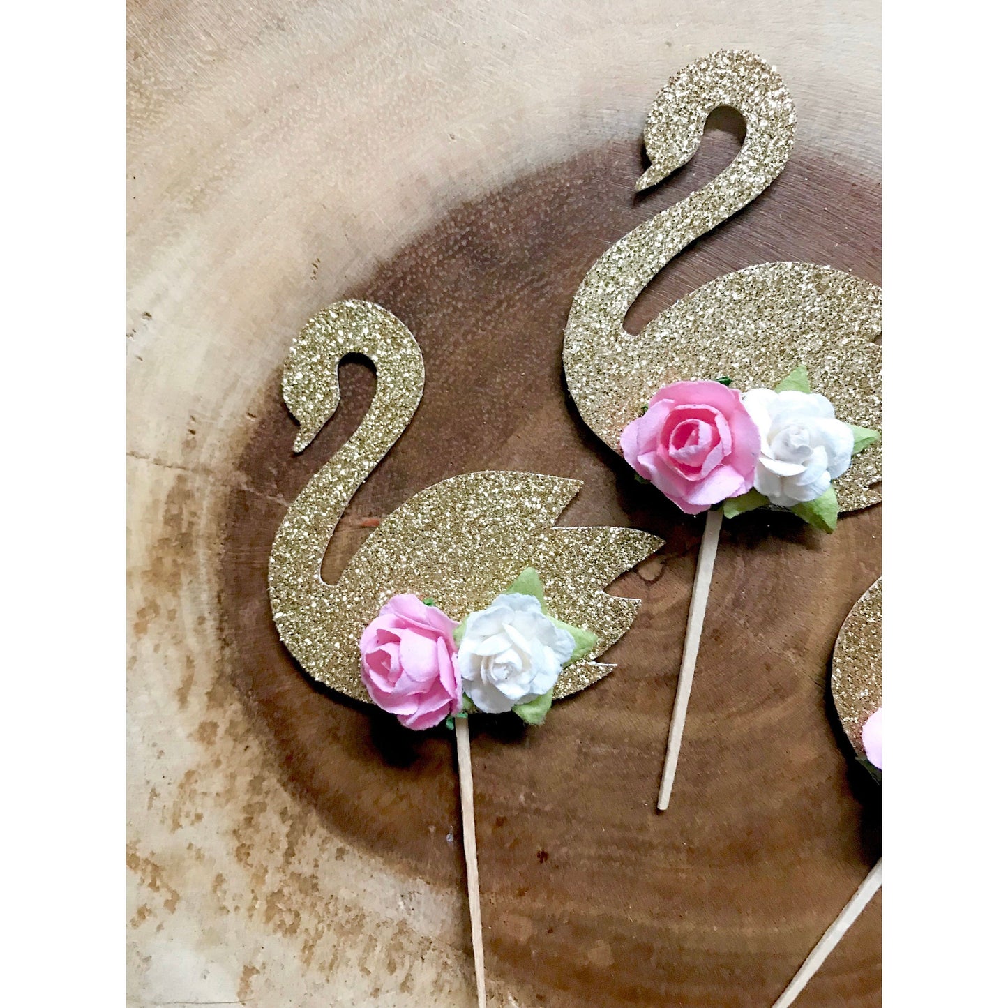 Swan Cupcake Toppers (Qty. 6)| Swan Birthday| Swan Party Decorations| Swan Cake Topper| Swan Princess Party| Swan Anniversary| Swan Baby Shower Decor
