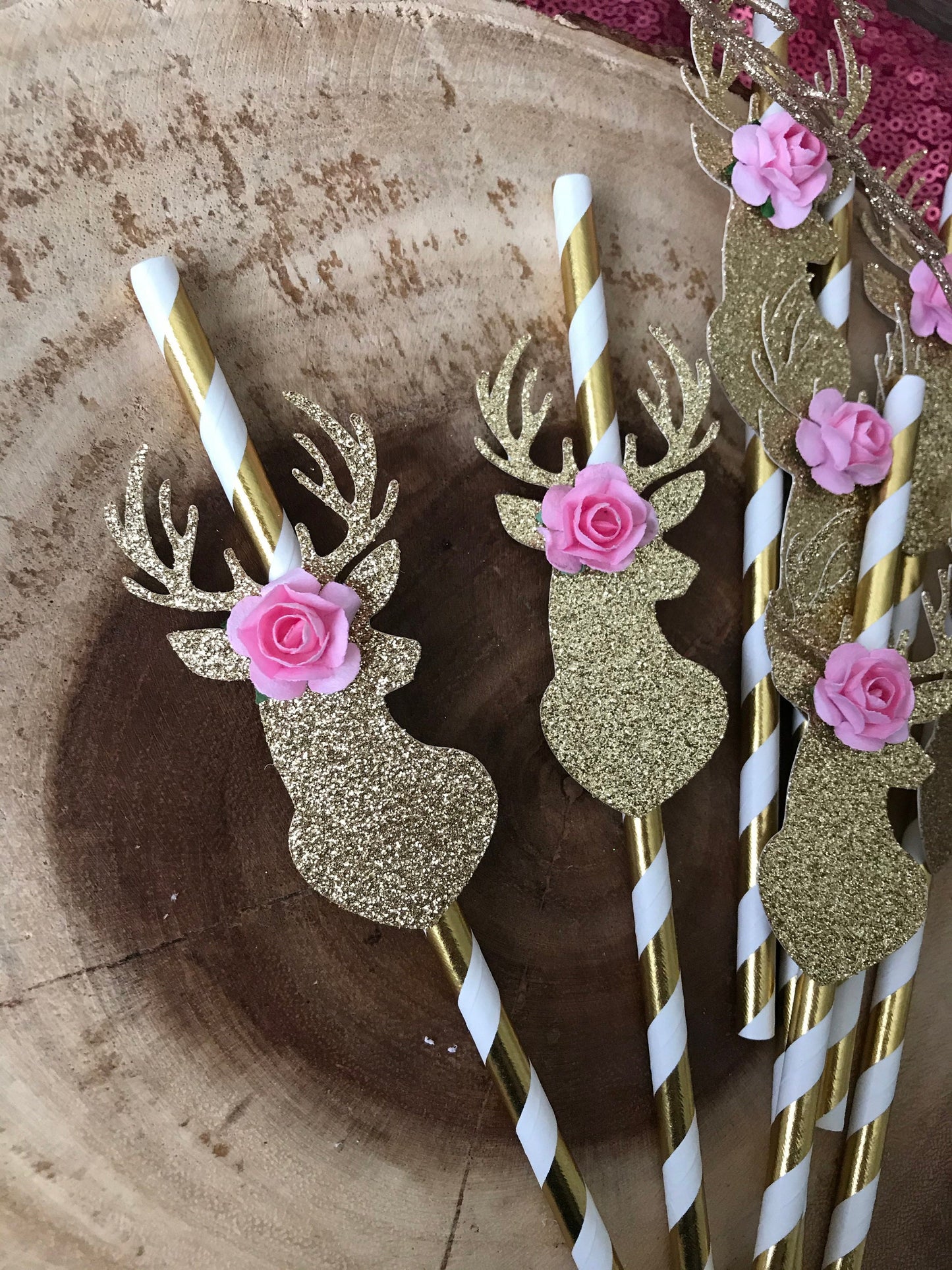 Embellished Deer Straws