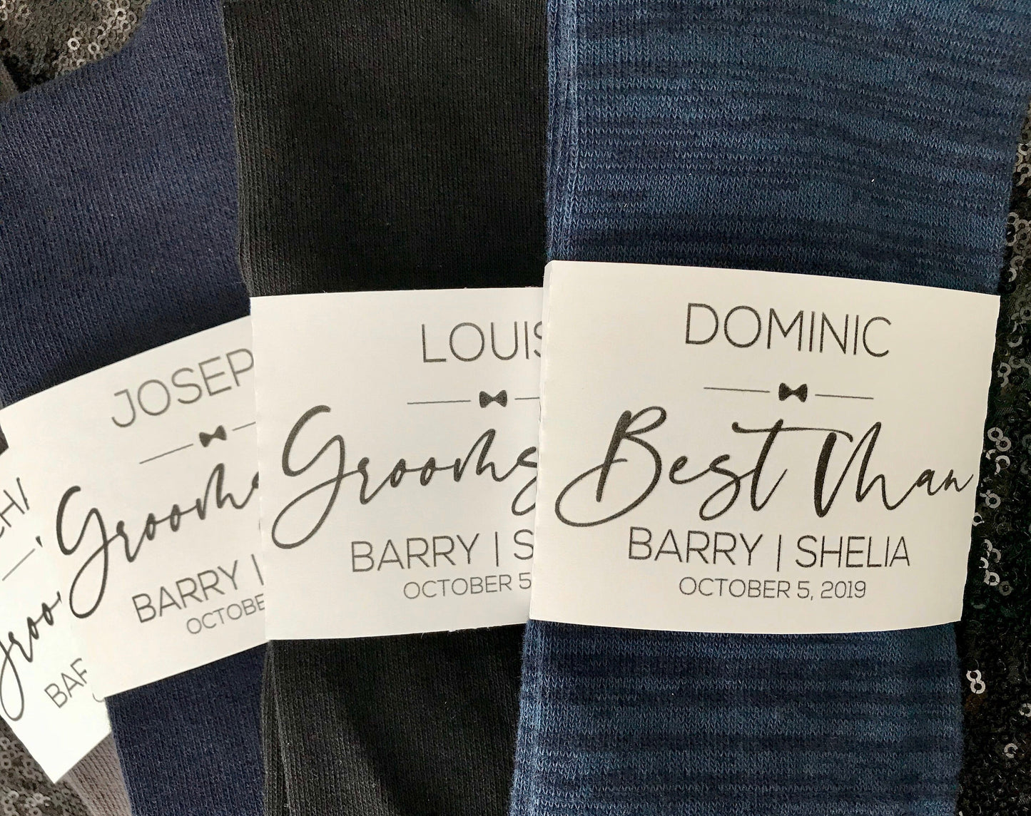 Groomsmen Sock Labels (Qty. 6)| Groomsmen Gifts| Personalized Socks for Groomsmen| Groomsmen Proposal| Wedding Sock Label| Bridal Party Gift
