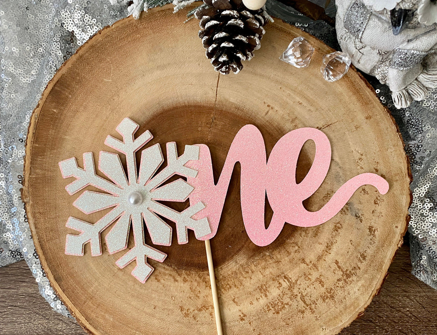 Snowflake Cake Topper| One Cake Topper| Onederland Cake Topper| Snowflake Cake Decoration| 1st Birthday Decor| Frozen Party Decorations