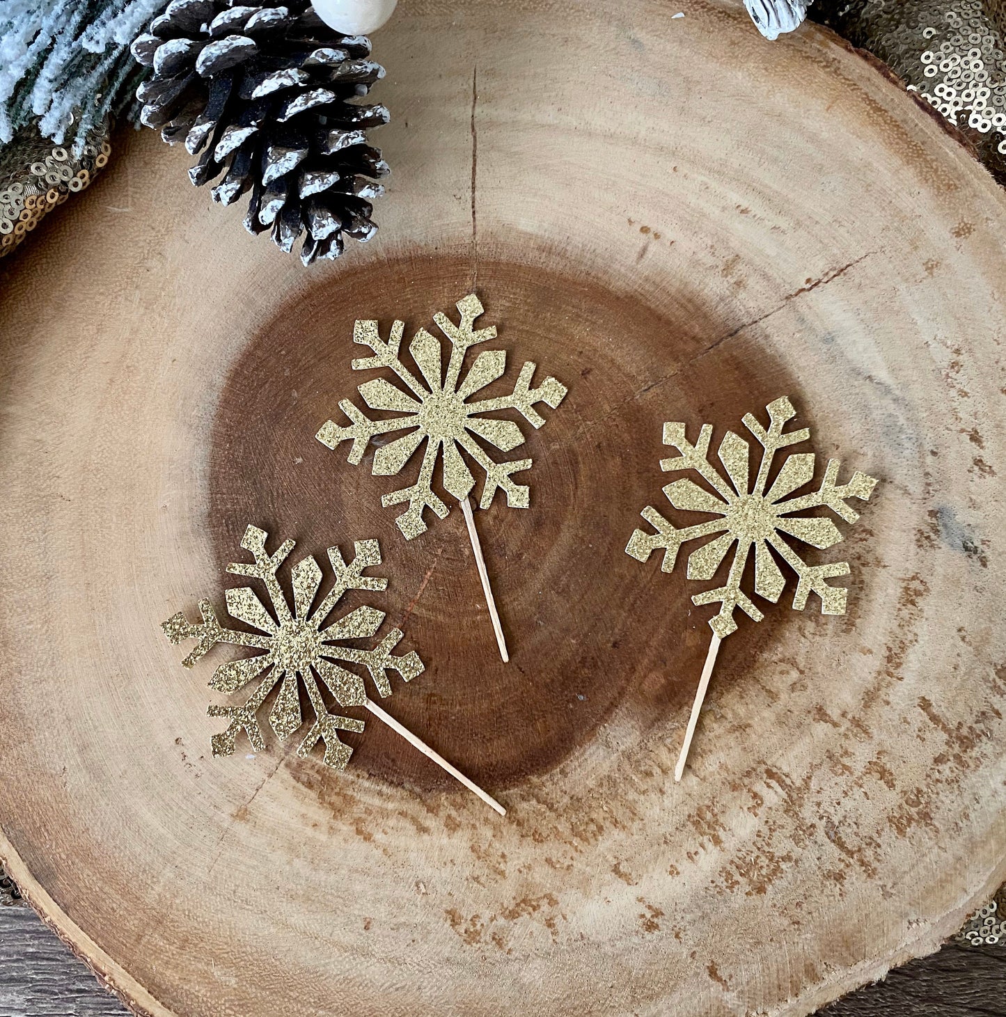 Snowflake Cupcake Toppers