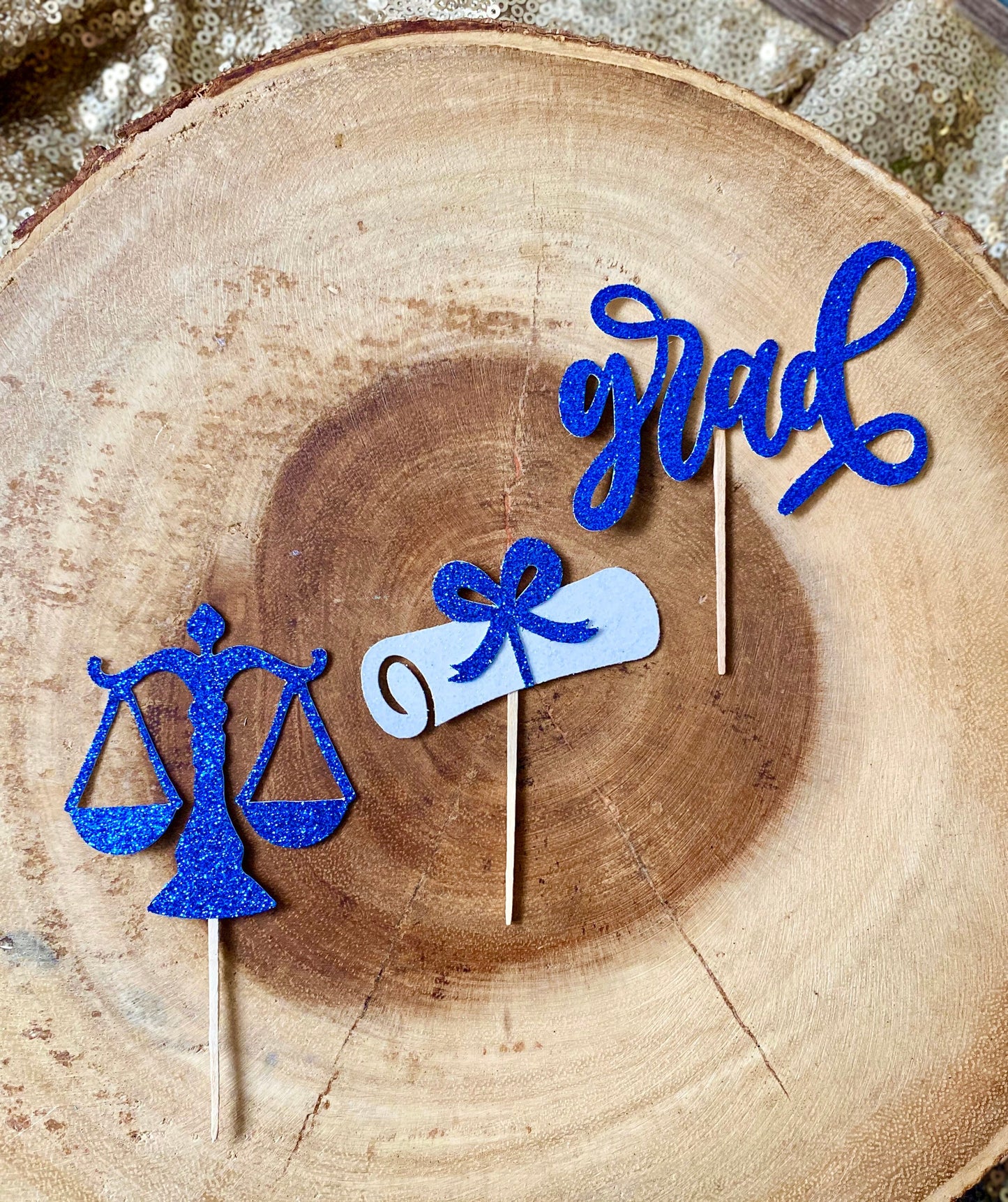 Lawyer Graduation Cupcake Toppers
