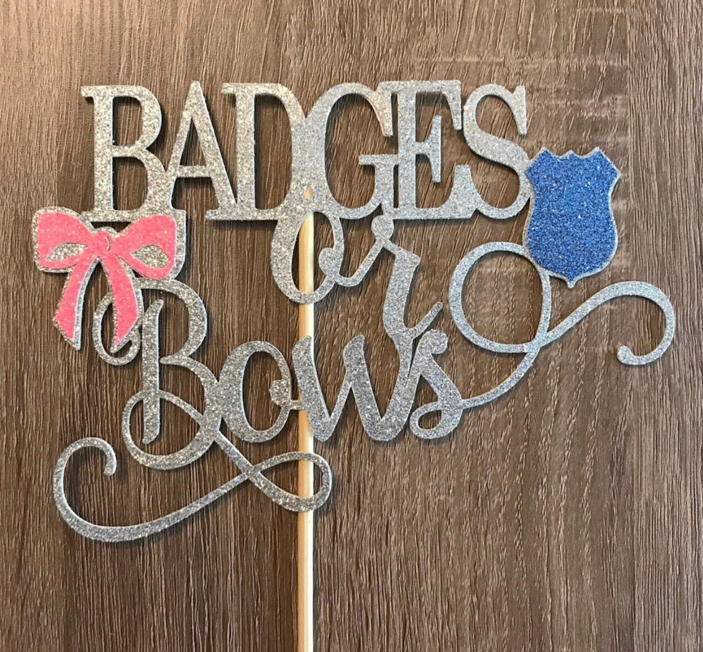 Badges or Bows Cupcake Toppers
