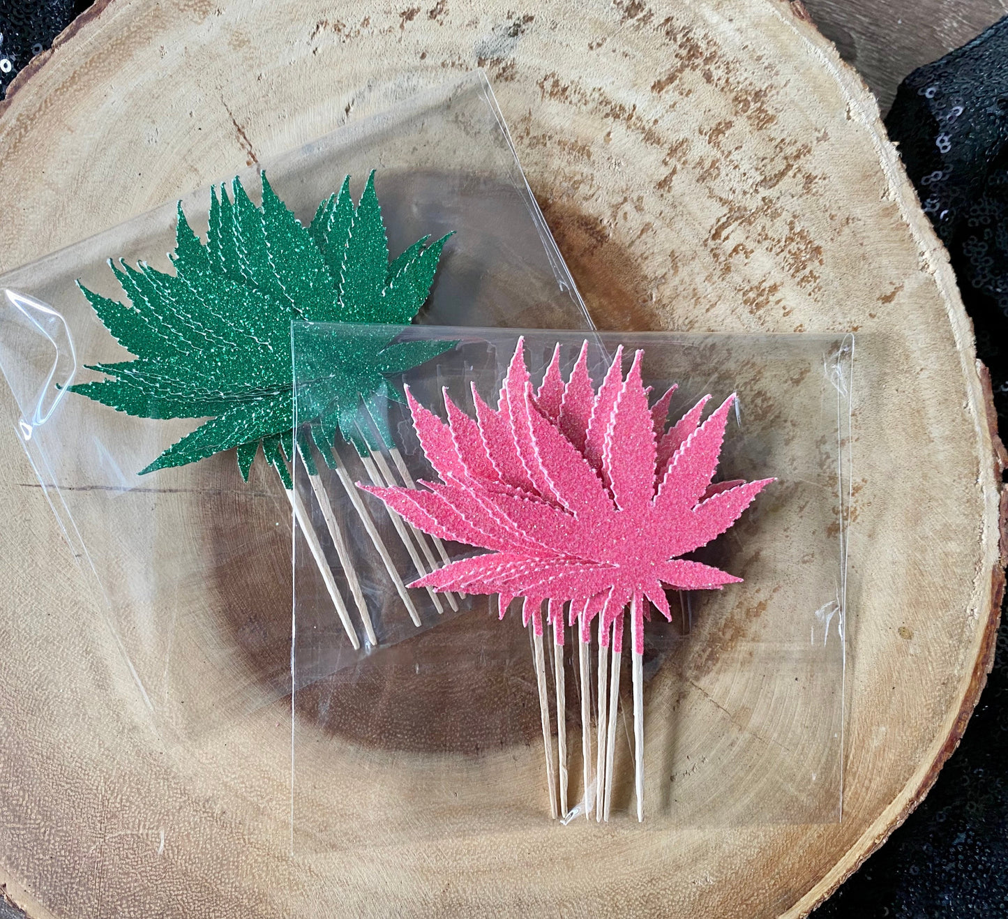 Pot Leaf Cupcake Toppers