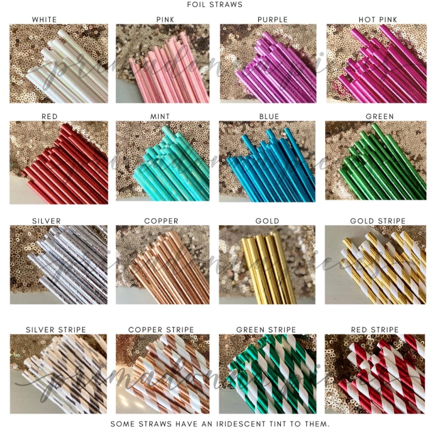 Glitter Ring Straws