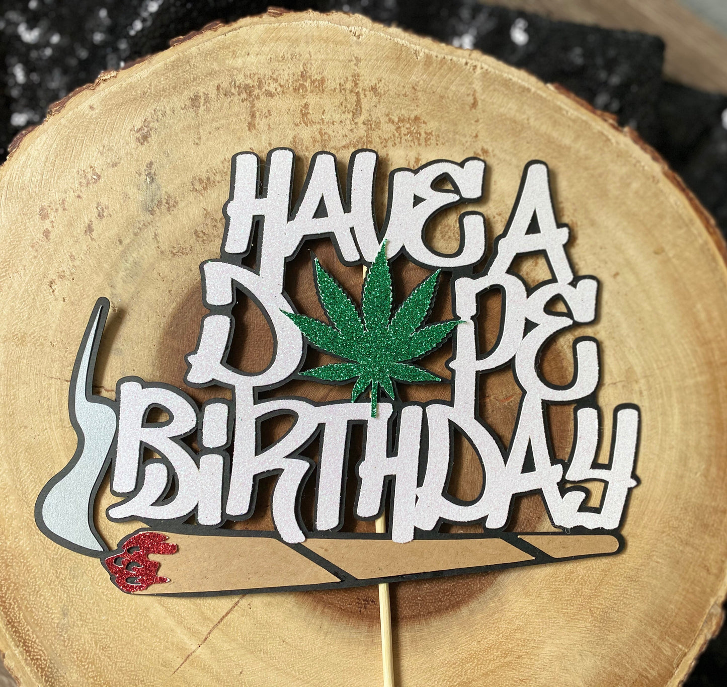 Pot Leaf Cupcake Toppers