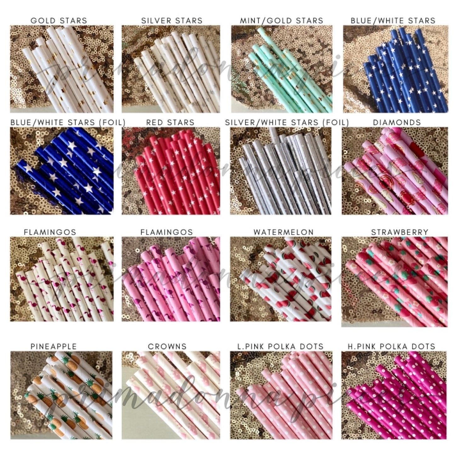 Glitter Ring Straws