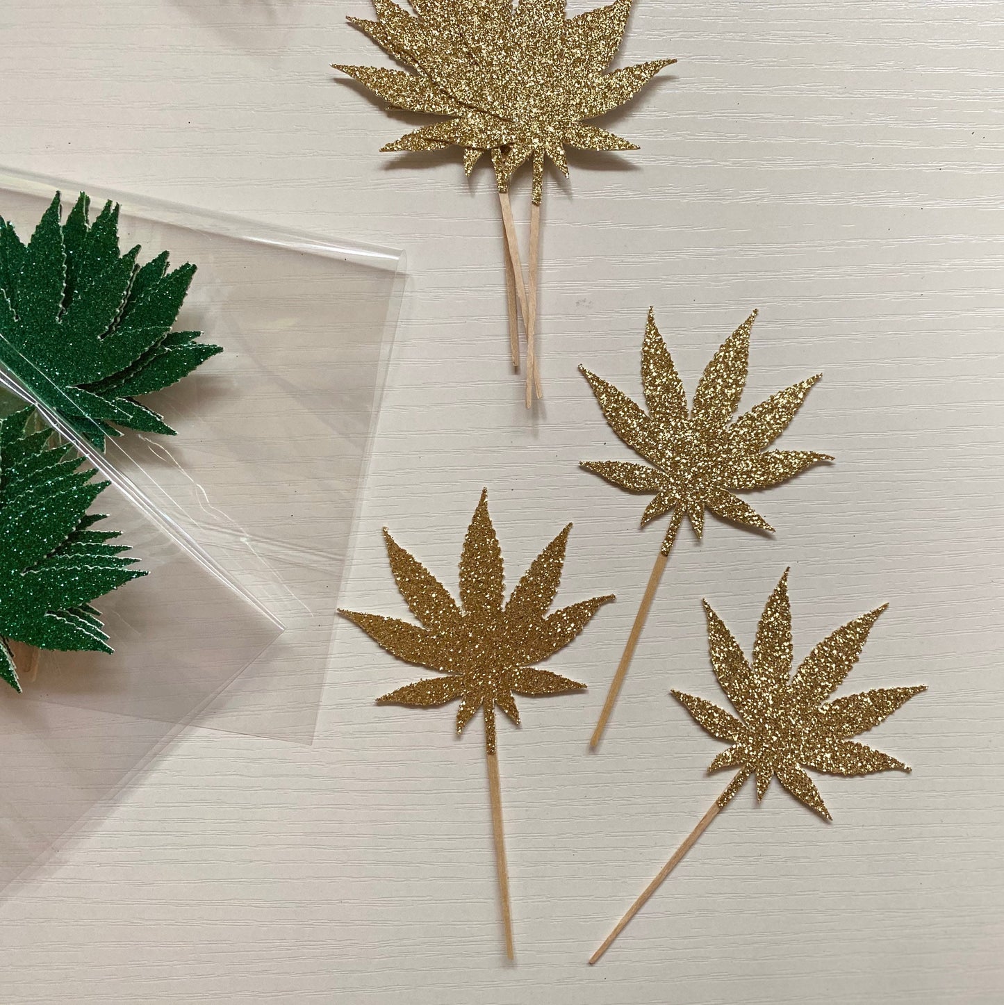 Pot Leaf Cupcake Toppers
