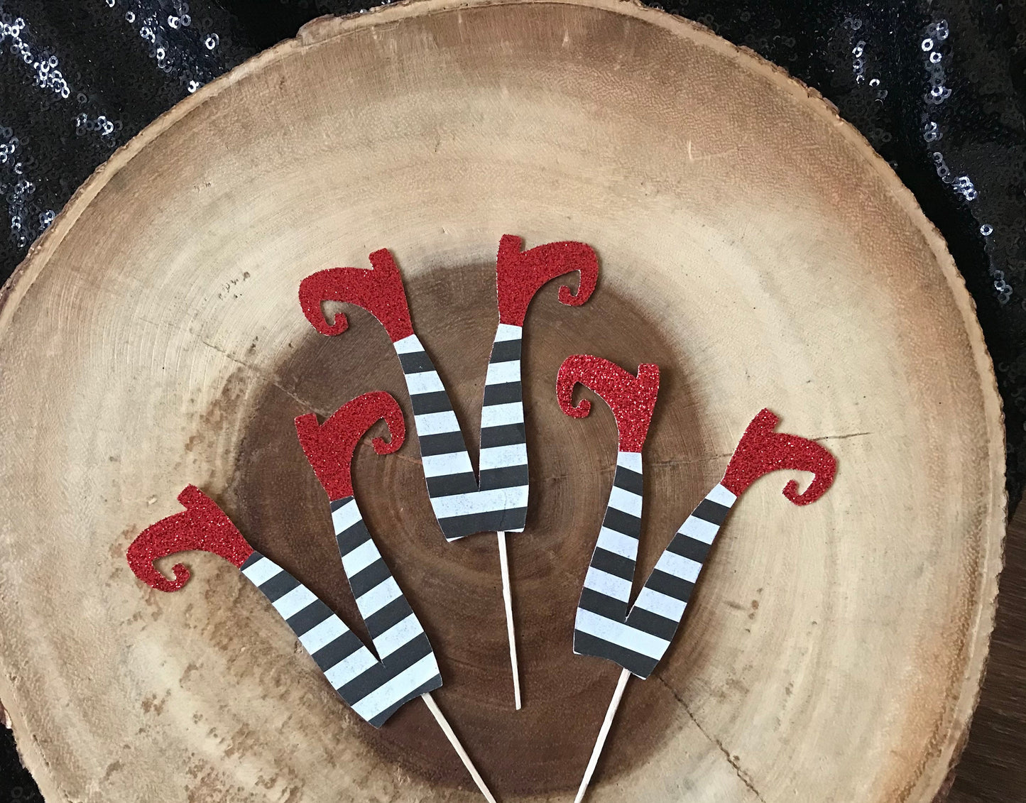 Witch Leg Cupcake Toppers