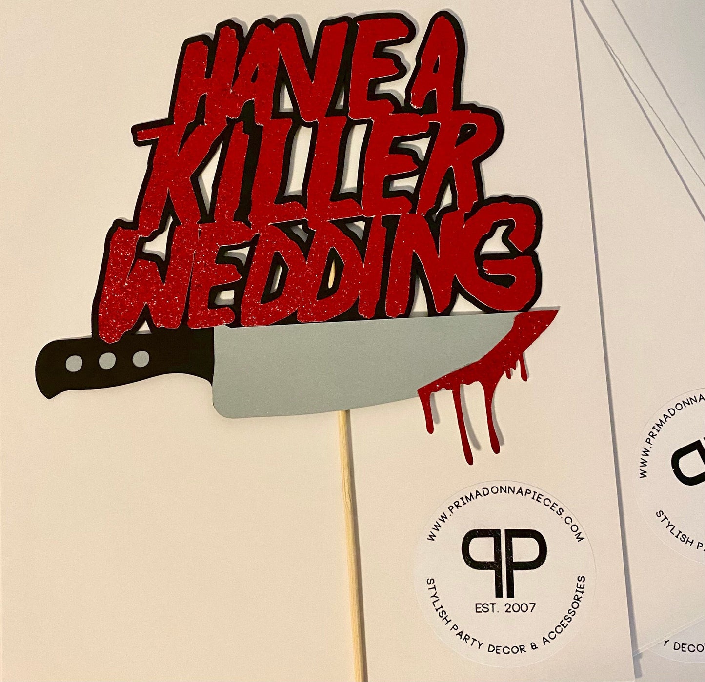 Have a Killer Wedding Cake Topper| Killer Wedding Party Decor| Gothic Wedding Decorations| Gothic Hen| Killer Wedding Decorations