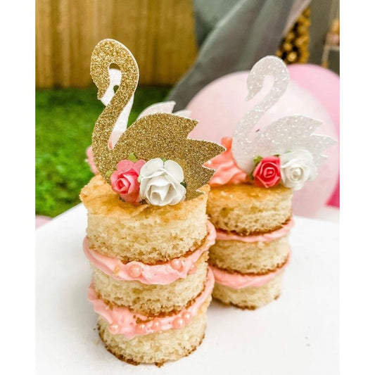 Swan Cupcake Toppers (Qty. 6)| Swan Birthday| Swan Party Decorations| Swan Cake Topper| Swan Princess Party| Swan Anniversary| Swan Baby Shower Decor