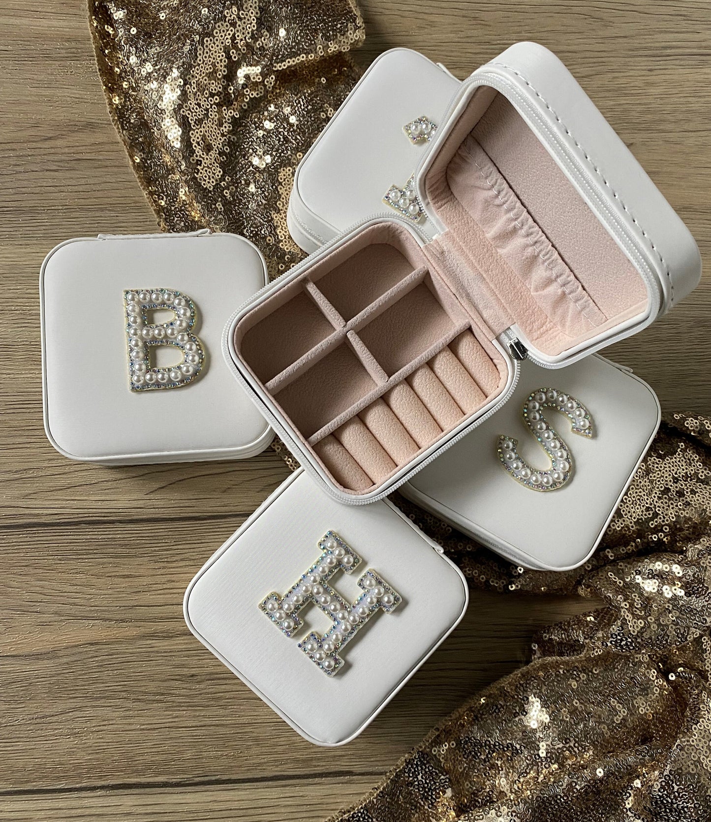 Pearl Initial Jewelry Box