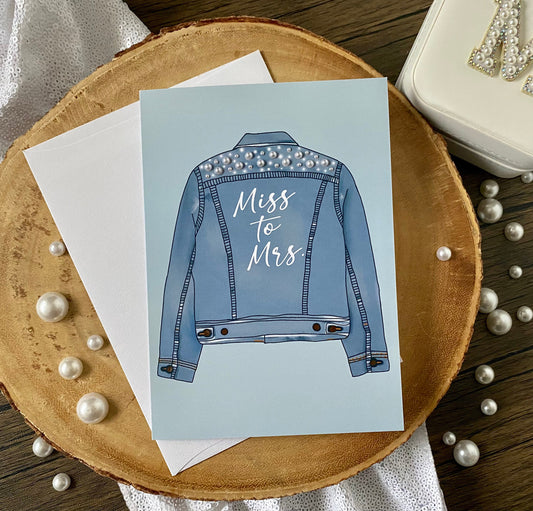 Embellishing Miss to Mrs. Greeting Card