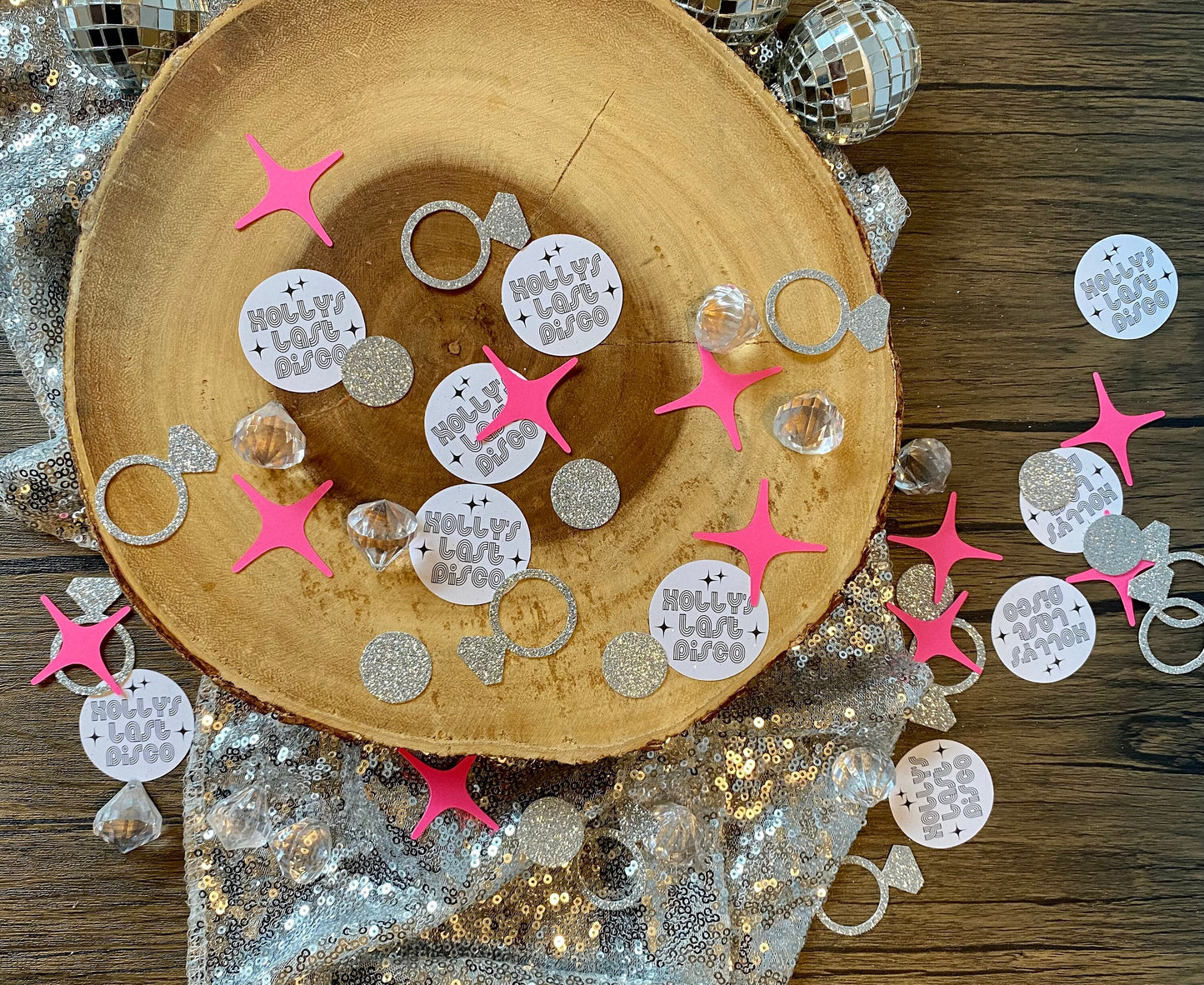 40 Piece Last Disco Confetti| Disco Bride Confetti| Disco Ball Table Confetti| Last Disco Bachelorette| Nashville Bach| Disco Theme Decor