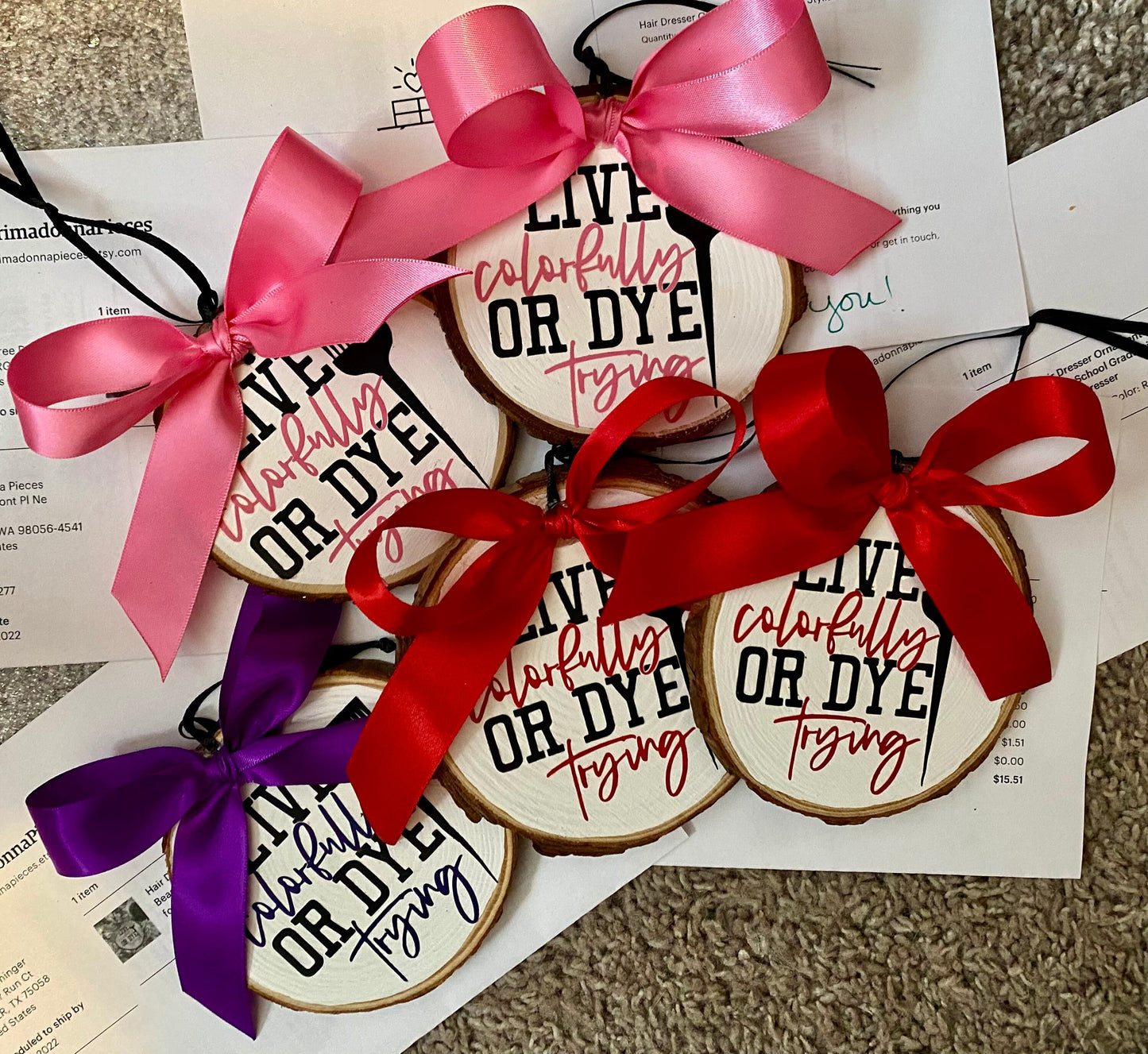 Hair Dresser Ornament (Qty. 1)| Hair Stylist Ornament| Beauty School Graduation Gift| Gifts for Hair Stylist| Gifts for Hair Dresser