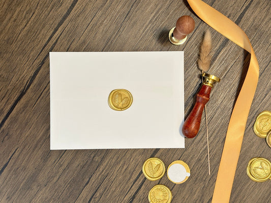 Palm Leaf Wax Seal (Qty. 1)| Embossed Wax Seal| Self Adhesive Wax Seal| Wax Seal Sticker| Envelope Wax Seal| Sealing Wax Stamp| Wax Stamp