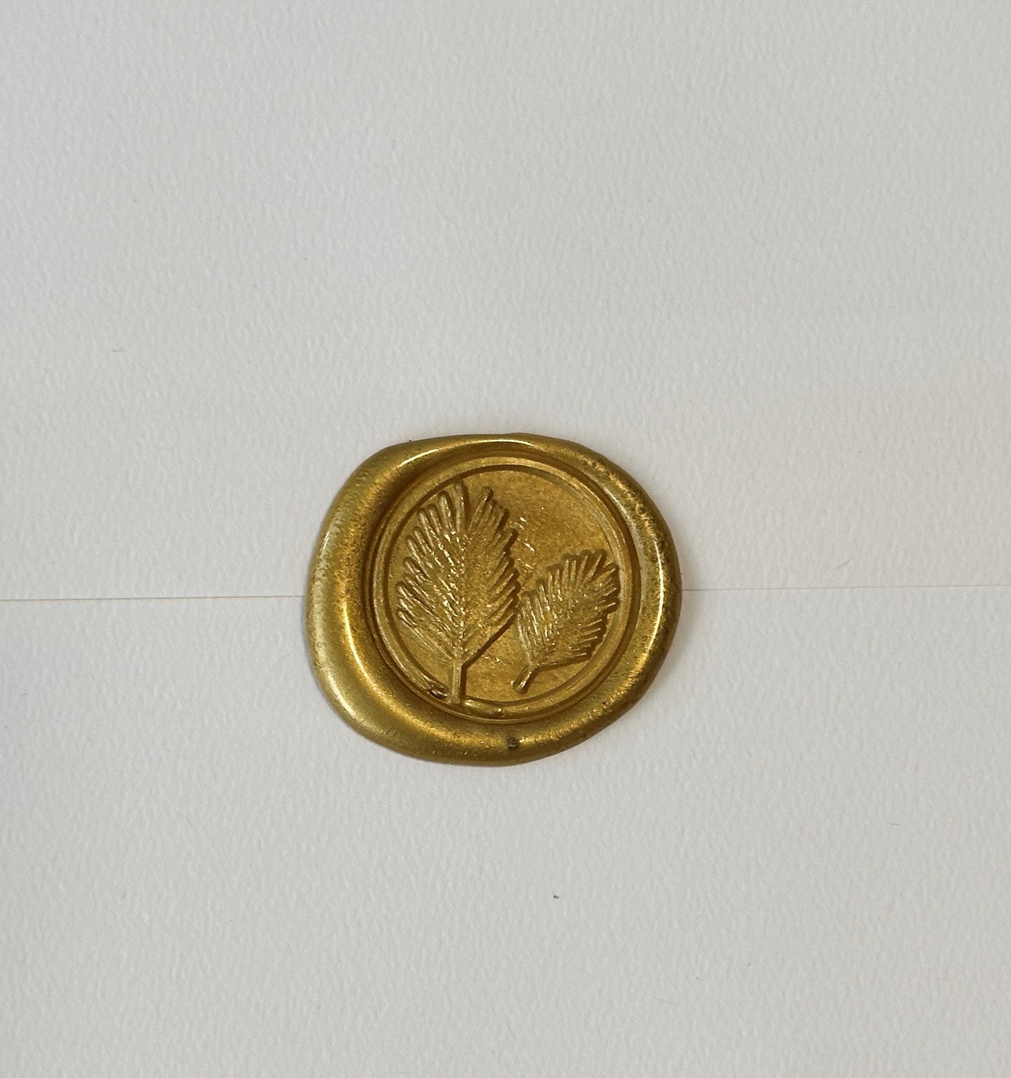 Palm Leaf Wax Seal (Qty. 1)| Embossed Wax Seal| Self Adhesive Wax Seal| Wax Seal Sticker| Envelope Wax Seal| Sealing Wax Stamp| Wax Stamp