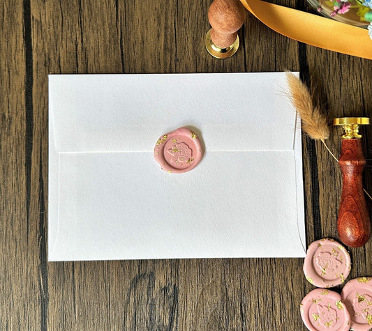 Peony Wax Seal (Qty. 1)| Embossed Wax Seal| Self Adhesive Wax Seal| Wax Seal Sticker| Envelope Wax Seal| Sealing Wax Stamp| Gold Leaf Seal