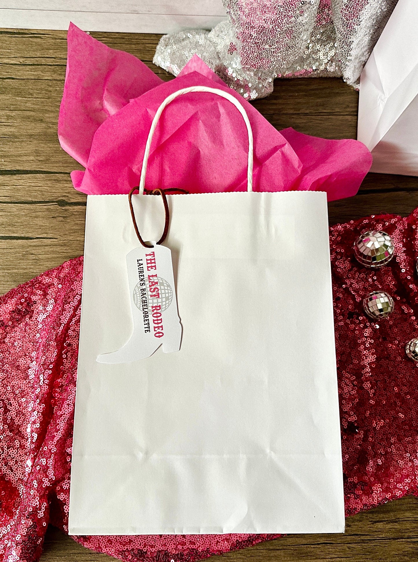 Last Rodeo Gift Bag (Qty. 1) Lets Go Girls| Cowgirl Party Bags| Nashville Bachelorette| Last Hoe Down| Brides Last Ride| Last Disco Gift Bag