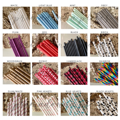 DISCO BALL PAPER STRAWS (QTY. 12)