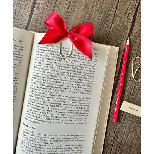Bow Bookmark (Qty. 1)| Satin Ribbon Bookmark| Bookmark Holder| Bookish Gifts| Coquette Bookmarks| Book Accessories| Gifts for Book Lovers
