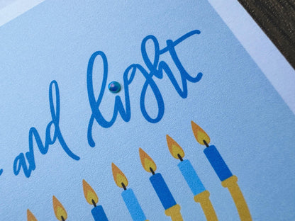 LOVE AND LIGHT HANUKKAH CARD