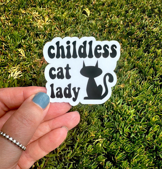 CHILDLESS CAT LADY STICKER