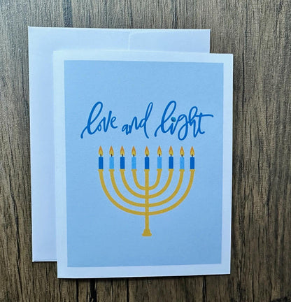 LOVE AND LIGHT HANUKKAH CARD