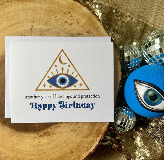 EVIL EYE BIRTHDAY CARD