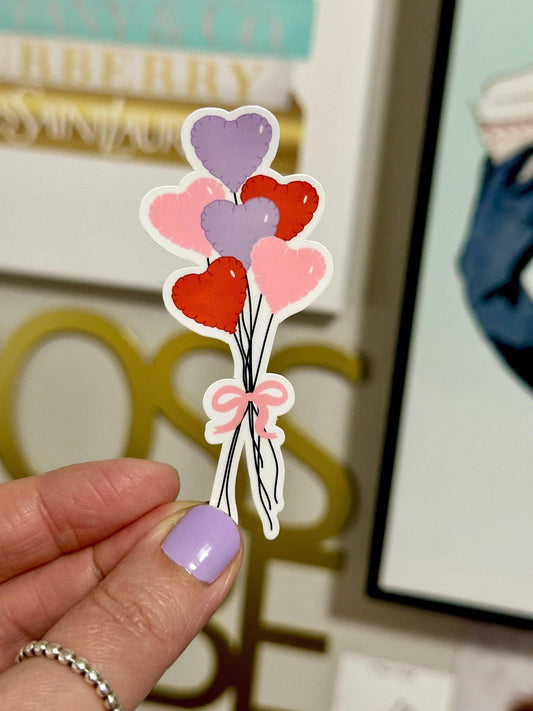 MYLAR HEART BALLOONS STICKER