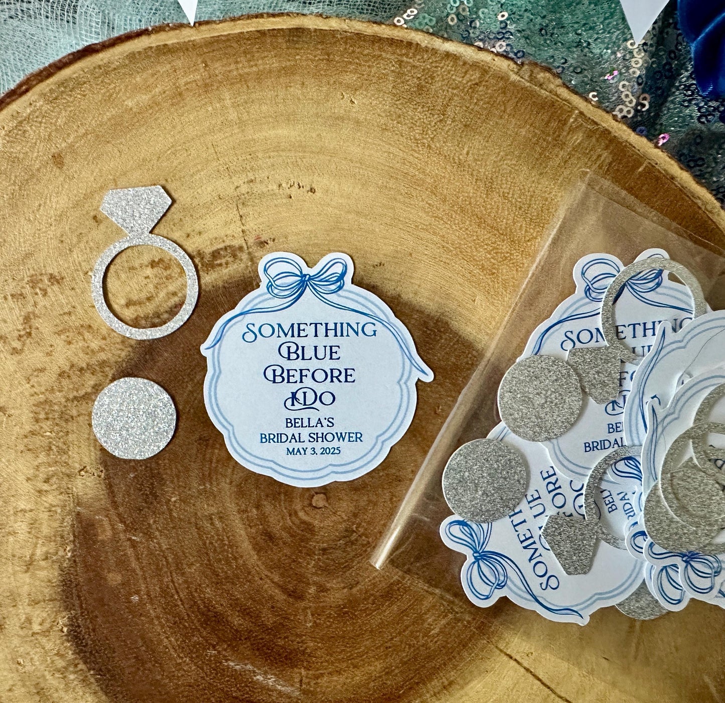 30 Pieces Blue Before I Do Confetti| Blue Before I Do Bridal Shower| Blue Bachelorette Decor| Blue Bridal Shower Decor| Blue Table Scatter