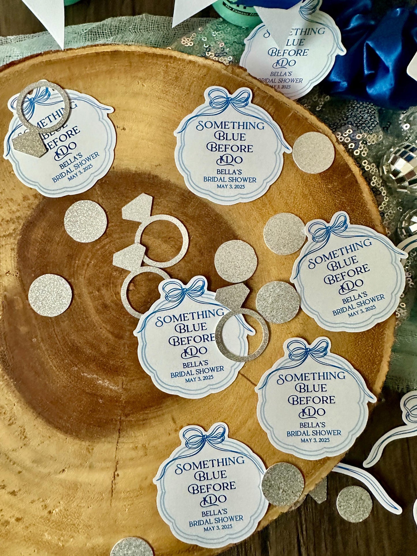 30 Pieces Blue Before I Do Confetti| Blue Before I Do Bridal Shower| Blue Bachelorette Decor| Blue Bridal Shower Decor| Blue Table Scatter