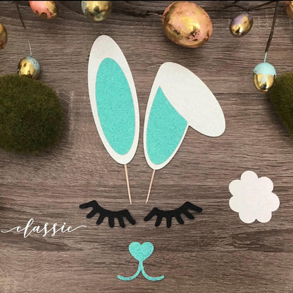 Bunny Cake Topper| Double Sided Glitter| Bunny Turning One| Some Bunny is One| Cake Smash Props| Cake Smash Topper