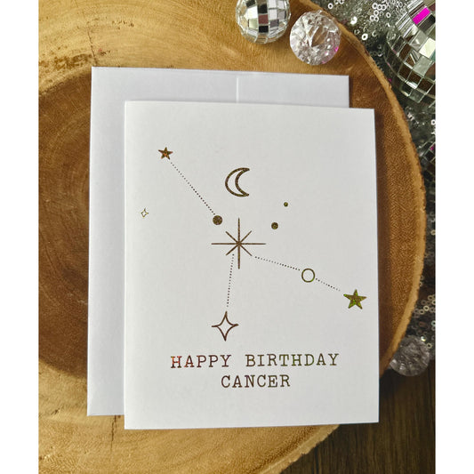 Cancer Birthday Card| Zodiac Sign Birthday Card| Astrology Gifts| Zodiac Gifts| Cancer Gifts| Astrology Birthday Cards| Zodiac Birthday