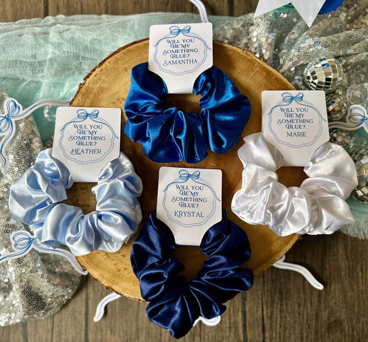 Something Blue Before I Do Hair Tag| Something Blue Before I Do Bridal Shower Proposal| Blue Hair Ties| Will You Be My Something Blue