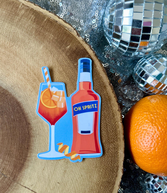 Oh Spritz Sticker| Oh Spritz Party| Italian Sticker| Food Pun Stickers| Italian Gifts for Her| Italian Summer Sticker| Italian Drink Sticker