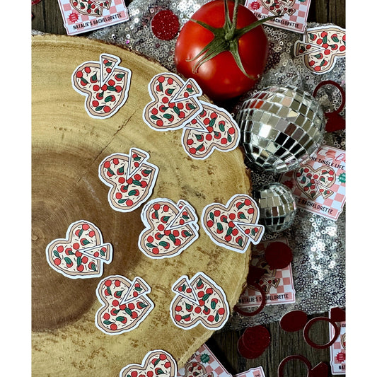 30 Pieces Pizza Confetti| Last Slice of the Single Life| Pizza Party Decor| Thats Amore Party| Pizza Bachelorette| Italian Bach Decor