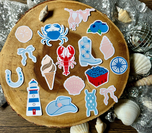 Coastal Cowgirl Sticker Set