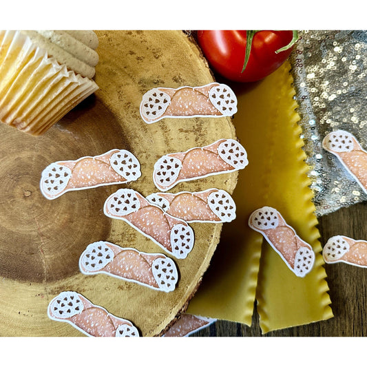 30 Pieces Cannoli Confetti| Cannoli First Birthday Decor| Italian Party Decor| Pizza Party Theme| Italy Party| Last Slice Single Bach Decor