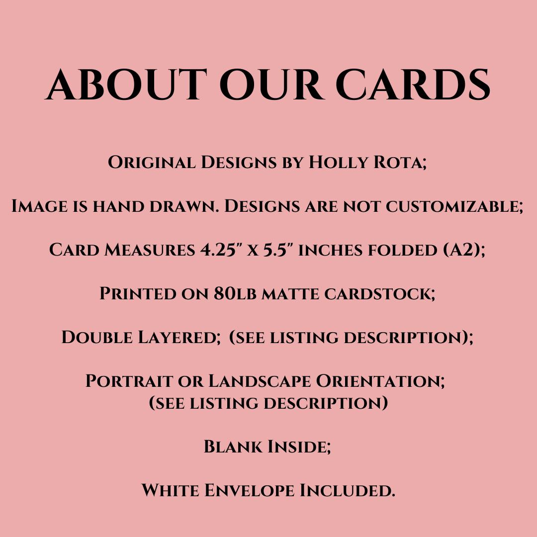 Making Spirits Bright Greeting Card (Qty. 1)| Cocktail Christmas Card| Drink Christmas Cards| Making Spirits Bright| Holiday Drinks Cards