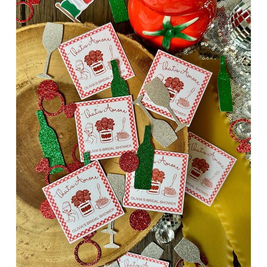 50 Pieces Thats Amore Confetti| Thats Amore Bachelorette| Italian Bach Party Decor| Pizza Party Theme| Italy Party Decor| Pasta Party Decor