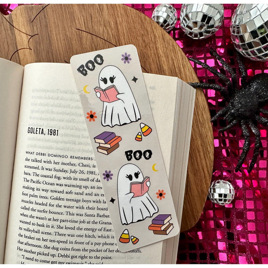 Ghost Reading Bookmark| Ghost Bookmarks| Halloween Bookmarks| Ghoulish Bookmark| Hot Girls Read| Spooky Bookmarks| Summerween Bookmark