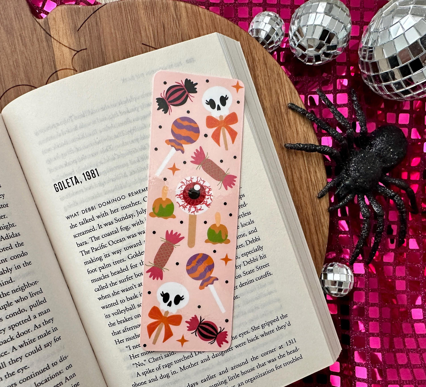 Halloween Candy Bookmark| Girly Bookmarks| Halloween Bookmarks| Ghoulish Bookmark| Hot Girls Read| Spooky Bookmarks| Summerween Bookmark