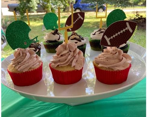 Football Cupcake Toppers