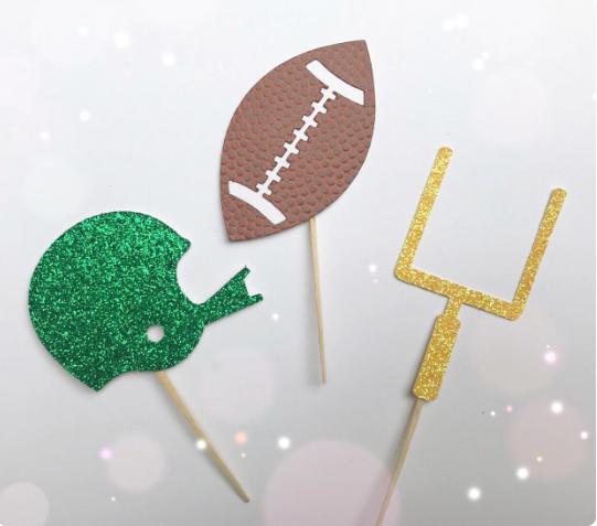 Football Cupcake Toppers
